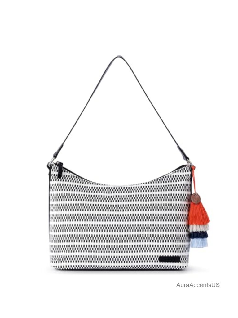 Repreve Eco-Twill Hobo Shoulder Bag With Zipper & Detachable Key Dangle